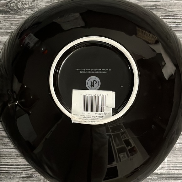 BOGO FREE ALL ITEMS! Black white decorative bowl 12.5 inches diameter - Picture 4 of 6